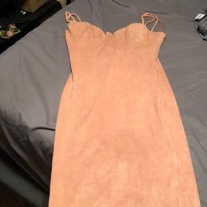 Pink velvet dress